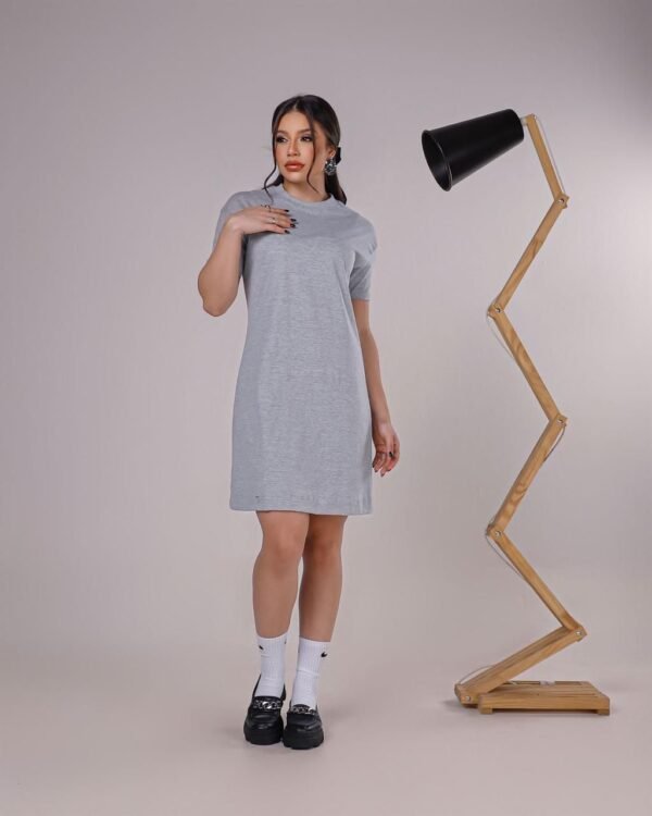 Vestido Oversized - Cinza